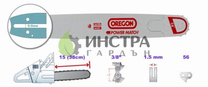 ШИНА 15``-3/8``-1.5ММ (POWERCUT) - 158RNDD009