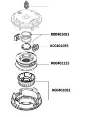 КАПАК + БУТОН ЗА КОРДОВА ГЛАВА EASYWORK D109ММ - K00401082