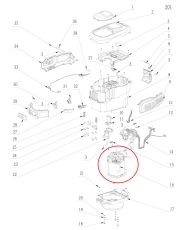 ЕЛЕКТРОМОТОР DC ЗА LM2014E (ЗА САМОХОДНА КОСАЧКА) - 2730238001