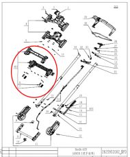 ПЛАНКА НАПРЕЧНА ЗА РЪКОХВАТКА LM1700Е-SP/LM1900E-SP (ЗА КОСАЧКА) - 2826544001