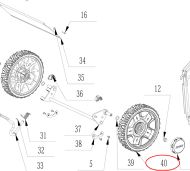 КОЛЕЛО КОМПЛЕКТ ЗА КОСАЧКА ЗАДНО LM - 2824430001