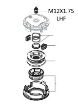 АДАПТОР ЗА КОРДОВА ГЛАВА M12X1.75 LHF HQ, HUSQVARNA - K00401053