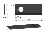 НОЖ ЗА РОТОРНА КОСАЧКА ДЖИРАЛДА 98X40X19 - 098D