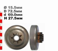 ВОДЕЩО КОЛЕЛО 325-7(КАСЕТА) HQ340, 345, 350,355,445,450 - 108308X