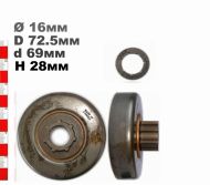 ВОДЕЩО КОЛЕЛО 3/8-7(С РИНГ)  HQ355, 357, 357ХР,359 - 108565X