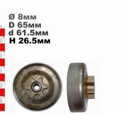 ВОДЕЩО КОЛЕЛО 3/8-6(ХОБИ) HM 3300, 3850, 3800 - 108567