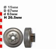 ВОДЕЩО КОЛЕЛО 325-7(КАСЕТА) ALPINA 400, 500 - 111185X