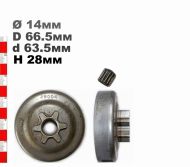 ВОДЕЩО КОЛЕЛО 3/8-6(ХОБИ) PA 345, 395 - 28004